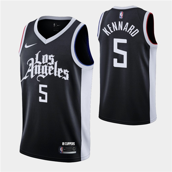 Men's Los Angeles Clippers #5 Luke Kennard Black 2020-21 City Edition Stitched NBA Jersey Men's Los Angeles Clippers #5 Luke Kennard Black 2020-21 City Edition Stitched NBA Jersey
